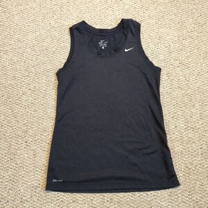 Nike Dri Fit Tank Top Womens Small Black Lightweight Sleeveless Gym Run Active
